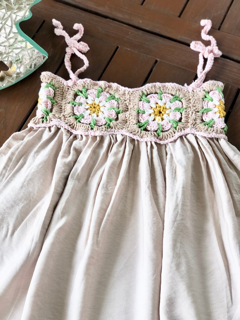 Crochet dress,knitting child dresses,cotton dresses, handmade knitting child dress,crochet baby dress image 5