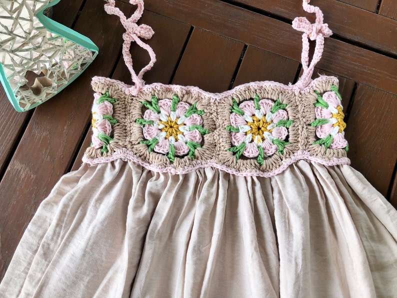 Crochet dress,knitting child dresses,cotton dresses, handmade knitting child dress,crochet baby dress image 4