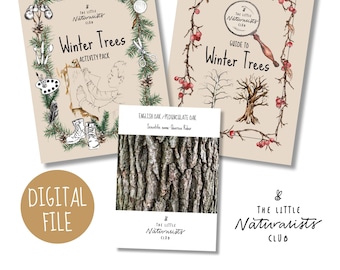 Complete Winter Trees unit study, Montessori materials, Winter unit study, Winter Activity,