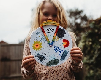 Afdrukbaar weerwiel, Weereenheidsstudie, Waldorf homeschool, Preschool printables, Wolkenzoeker, Kinderactiviteit, Natuurstudie