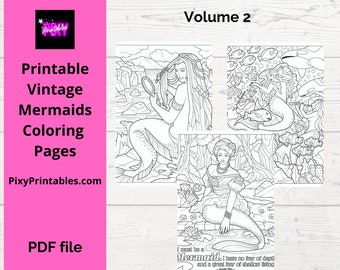 Mermaid Coloring Pages Volume 2