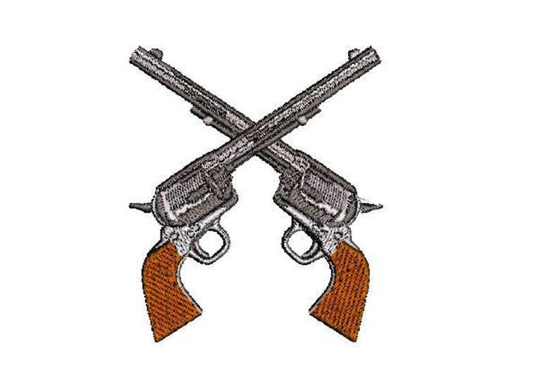 Machine Embroidery for Men Guns Etsy