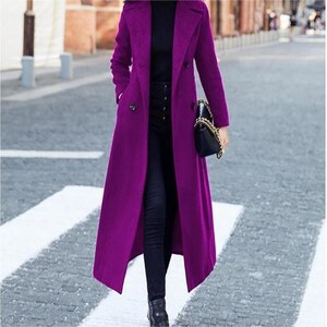 plus size purple coats