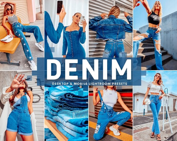 5 Denim Lightroom Presets Jeans Instagram Blogger Presets - Etsy