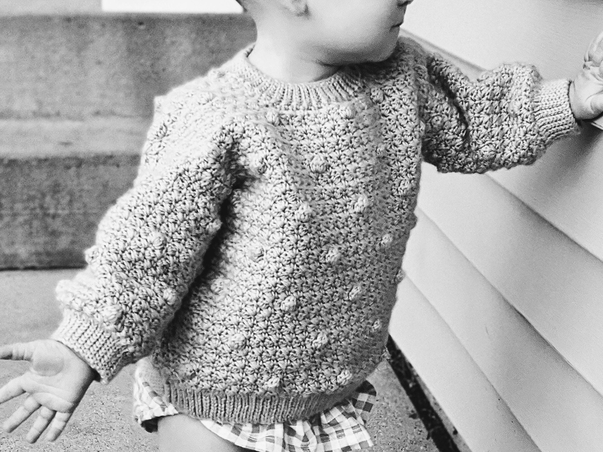 Noel Bobble Sweater Crochet Pattern Size 6 Month1 Year PDF Etsy