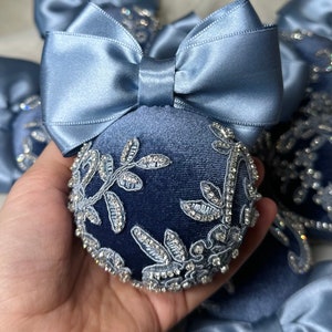 10pcs set of Christmas tree ornaments, handmade bauble, shiny christmas tree balls