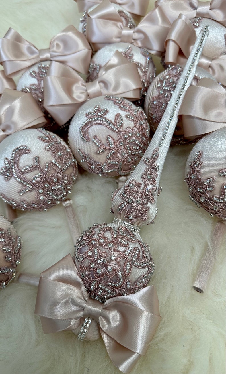 11pcs Rose Gold Christmas Tree Ornament Set With Etsy