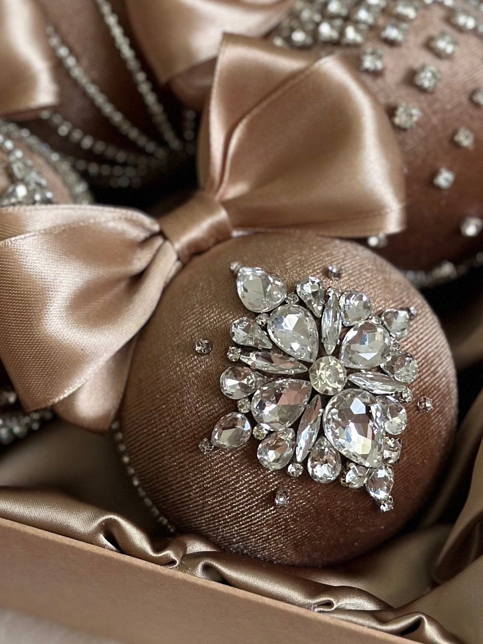 4pcs Set of Christmas Tree Ornaments Handmade Rhinestone - Etsy UK