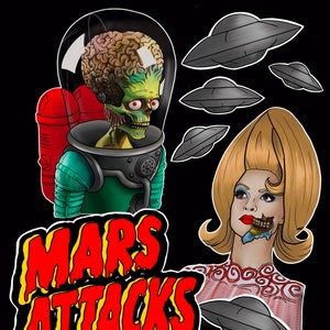 Mars Attacks UFO Portrait Art Print
