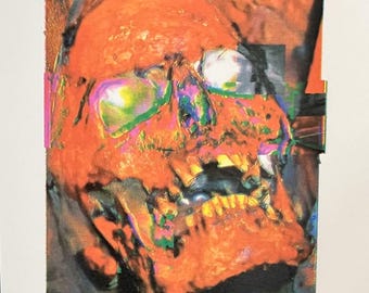 Depredación animal post mortem / Serie de serigrafías originales / Retrato psicodélico / Impresión en colores neón / Edición limitada / Firmada por el artista