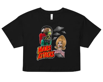 Mars Attacks Original DiirtNap Design Crop Top