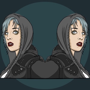 Brody Dalle Inspired Portrait The Distillers Mirrored Art Print