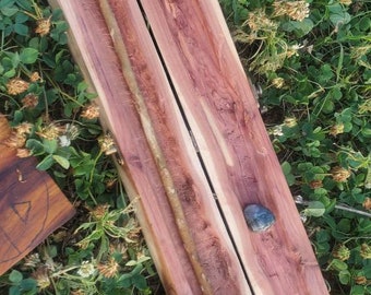 Custom Message First One-Piece Wooden Magick Wand Case Made To Order