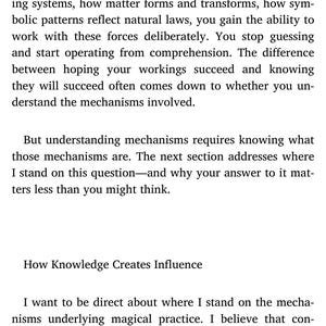 May include: A mobile phone screen displays text from a book chapter titled "Chapter Two: Knowledge." The text discusses understanding mechanisms and how knowledge creates influence. The screen shows a 6% progress bar.