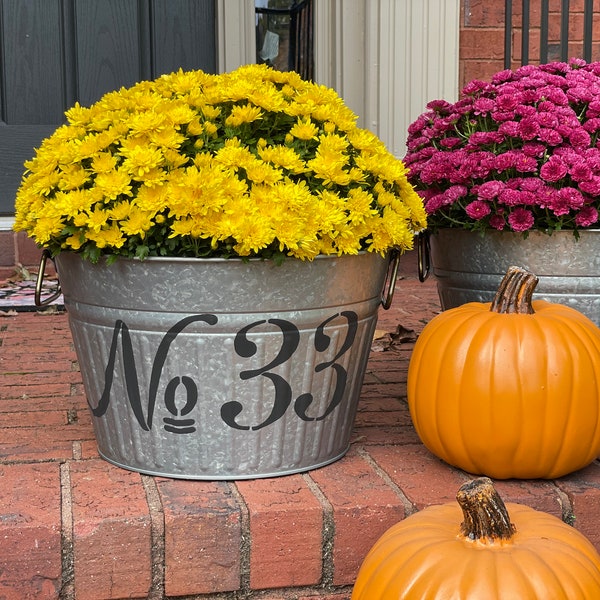 Galvanized Bucket Planter