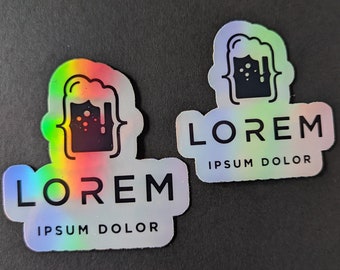 Lorem Ipsum Beer Sticker: Calcomanía divertida del programador - Holográfica o Blanca