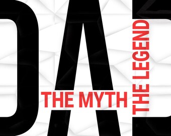 Archivo SVG de papá legendario, el mito del hombre (png, dxf, eps)