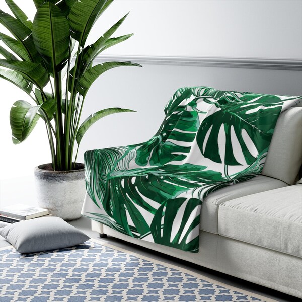 Palm Leaf Blanket Etsy