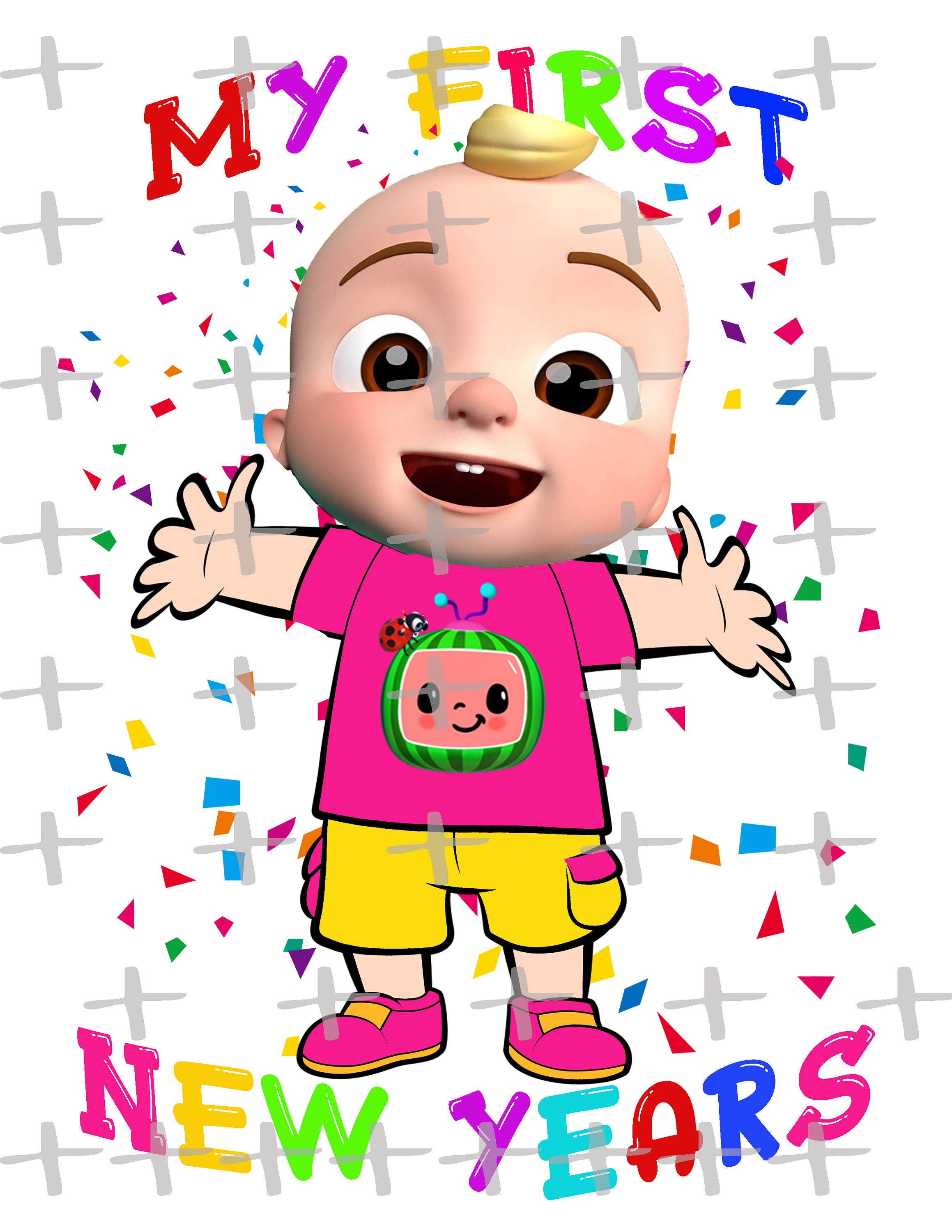 Cocomelon digital download custom personalization christmas new year