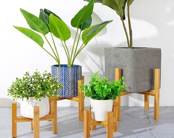 Indoor Plant Stand Small | Wooden Plant Stand Stool | Modern Plant Indoor Stand | Air Plant Holder Planter Stand