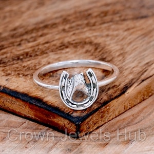 Horseshoe Ring, Lucky Horseshoe Ring, Lucky Ring, Silver Horseshoe Ring, Silver Lucky Ring, Lucky Charm Ring, Horse Shoe Ring, Gift for Her