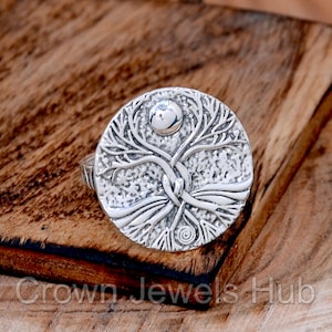 Tree of Life Ring, Nature Silver Ring, Silver Branch Ring, Tree Branch Ring, Plain Silver Ring, Boho Ring, Silver Tree of Life Ring