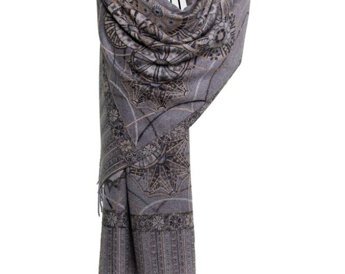 Jacquard pashmina beautiful combination of colors soft evening shawl wrap