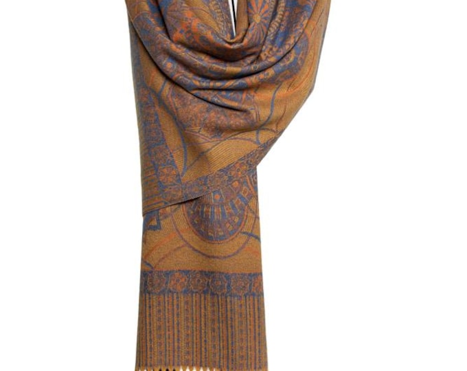 Jacquard pashmina beautiful combination of colors soft evening shawl wrap