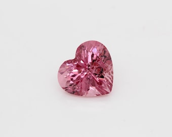3,75 ct hjärtformad Malaya-granat: orangerosa, modifierad briljantslipning