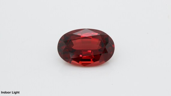 3.33ct Oval Rhodolite Garnet: Red Pyrope Almandine Gemstone