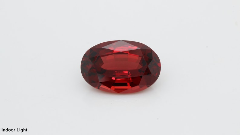 3.33ct Oval Rhodolite Granat: Röd Pyrope Almandine Ädelsten bild 1