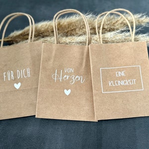 Gift bags with writing