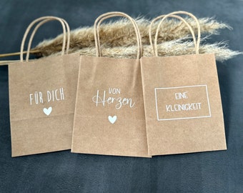 Gift bags with writing