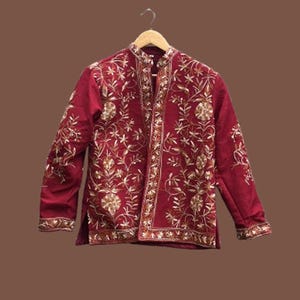 Embroidered Silk Jacket: Women Wear Suzani Boho Coat