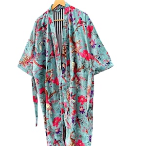 Women Long Overcoat, Indian Bathrobe, Velvet Kimono Jacket, Beach Wear Cover Up Rob