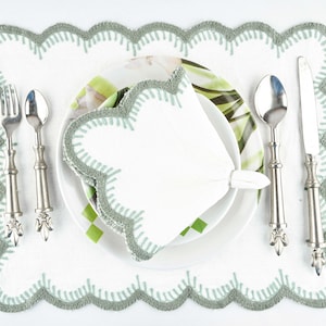 Hand Block Print Placemat Napkin Set: Eco-Friendly Cotton Table Linens