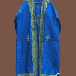 Embroidered Silk Overcoat: Suzani Boho Jacket, Women Wear Lightweight Overcoat Jacket