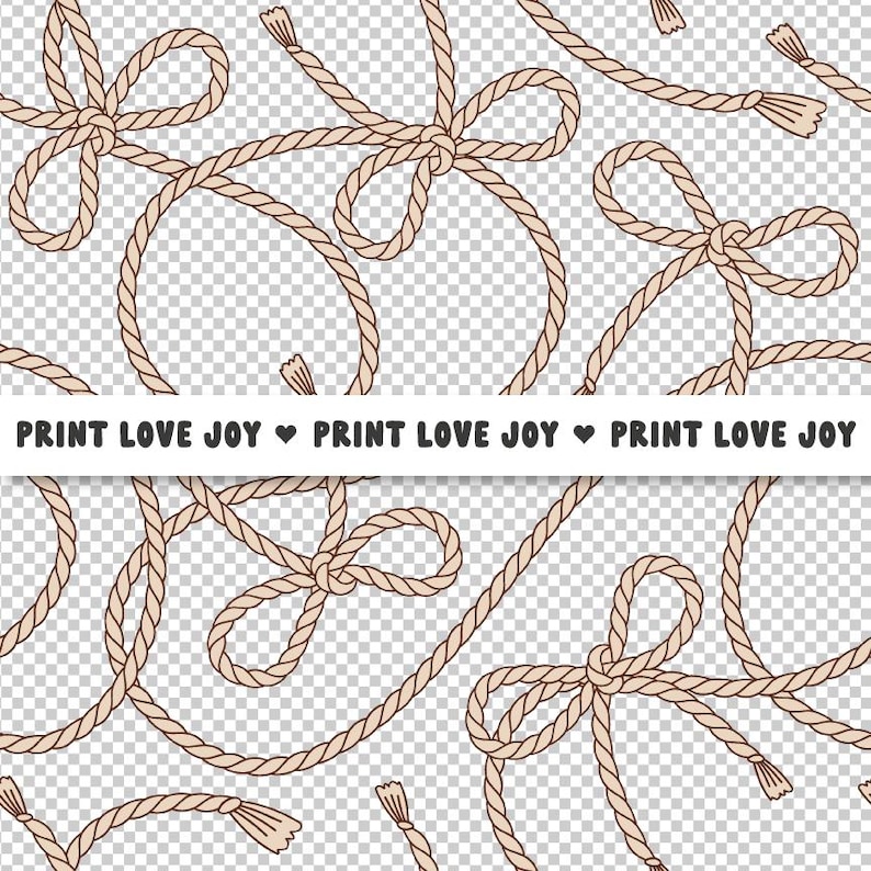 Country Rope Drawing Western Rope Seamless Pattern | Cowgirl Lasso Digital Paper | Rodeo ...