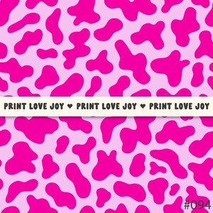 May include: A seamless pattern with pink and white abstract shapes. The pattern is repeated throughout the image. The text "PRINT LOVE JOY ♥ PRINT LOVE JOY ♥ PRINT LOVE JOY" is printed across the middle of the image. The number "#094" is printed in the bottom right corner of the image.