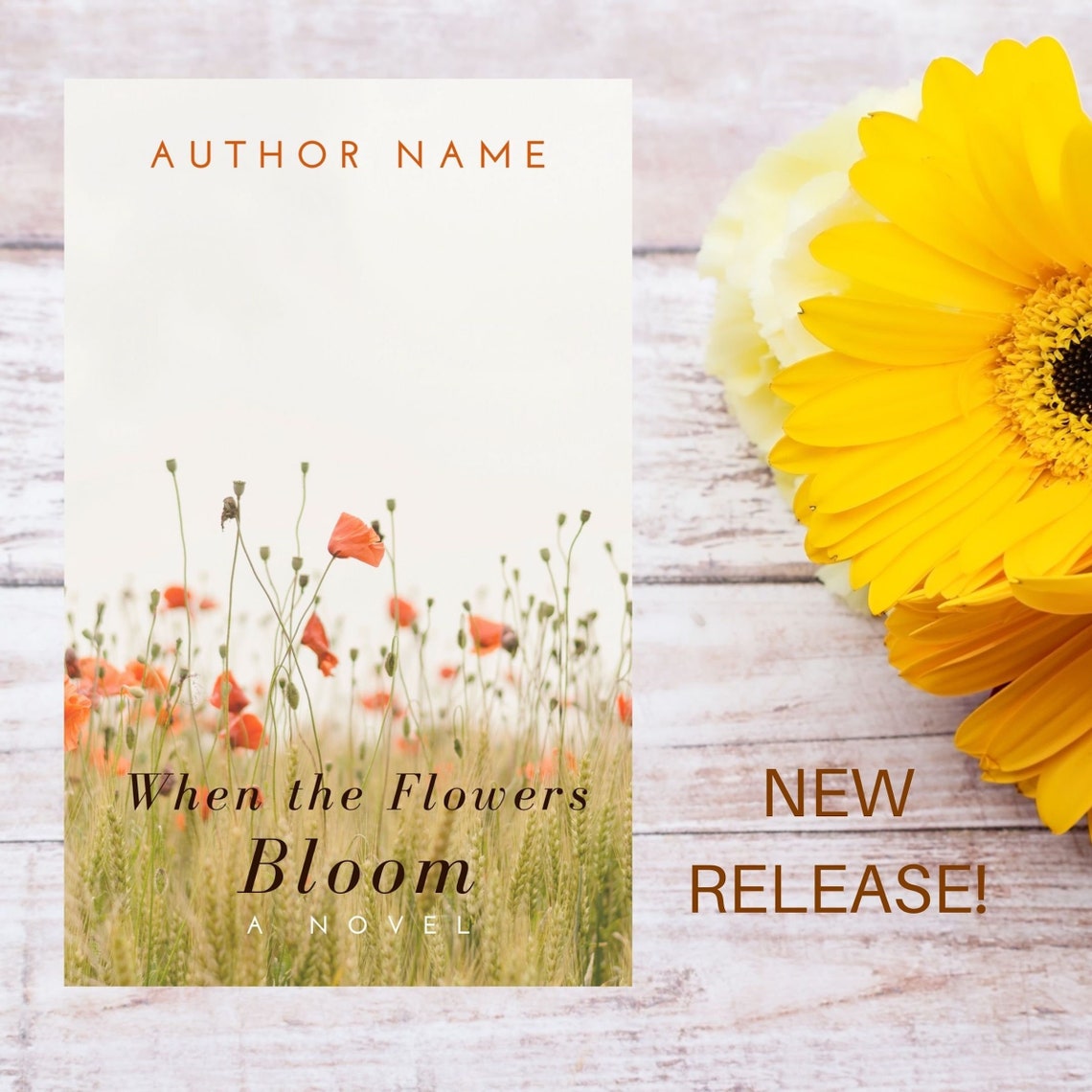 When the Flowers Bloom ebook cover and one FREE eReader Etsy