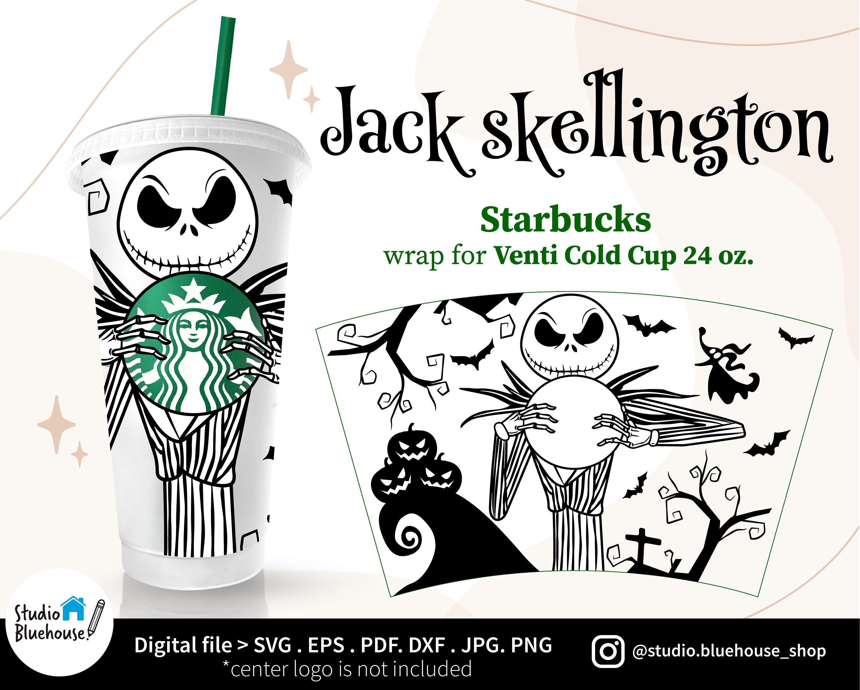 Jack Skellington Starbucks SVG