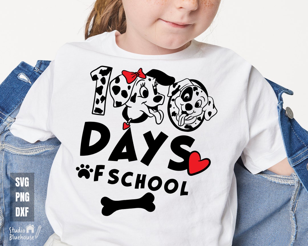 100 Days of School Svg 100 Days of School Dalmatian SVG - Etsy