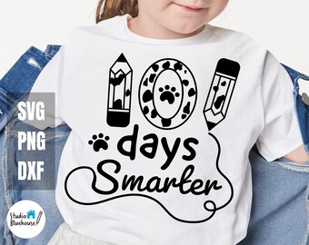 101 Days Smarter SVG 101 Days of School ⟡ Dalmatiner SVG Kindergarten SVG ⟡ I Survived 100 Days Clipart ⟡ SVG PNG Print Cutting Cut File