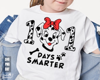 101 Days Smarter Svg ⟡ 101 Days of School Svg ⟡ 101 Days of School Dalmatian SVG ⟡ Kindergarten Svg ⟡ SVG PNG Print Cutting Cut File