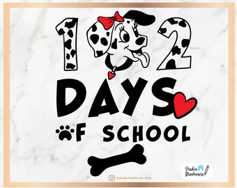 102 Days of School Svg ⟡ 100 Days of School ⟡ 101 Dalmatian SVG ⟡ Kindergarten Svg ⟡ I Survived 102 Days Clipart ⟡ SVG PNG Cut File