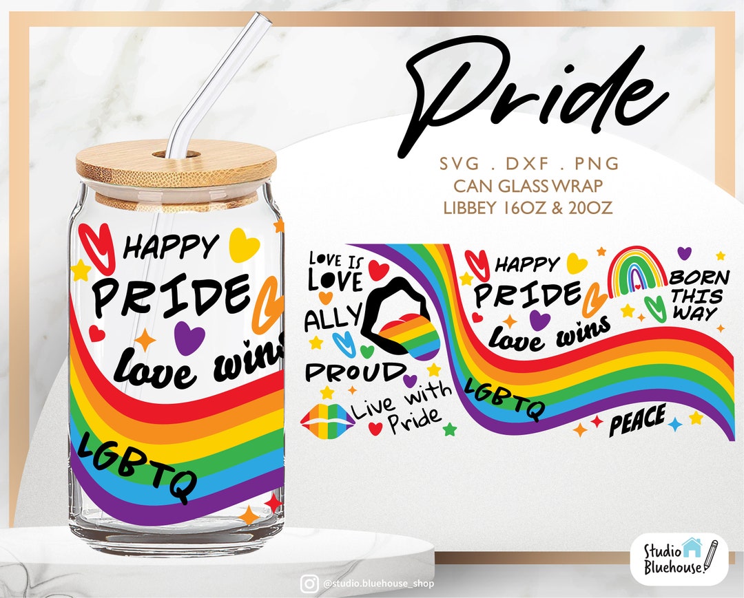 Libbey Glass 16oz | 20oz Lgbtq Pride Rainbow Pride Svg Gay Pride Svg ...