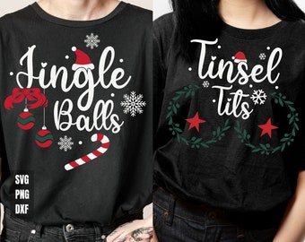 Jingle Balls SVG Lametta Titten SVG Kastanien SVG Weihnachten Sublimation ⟡ Digital Download SVG PNG