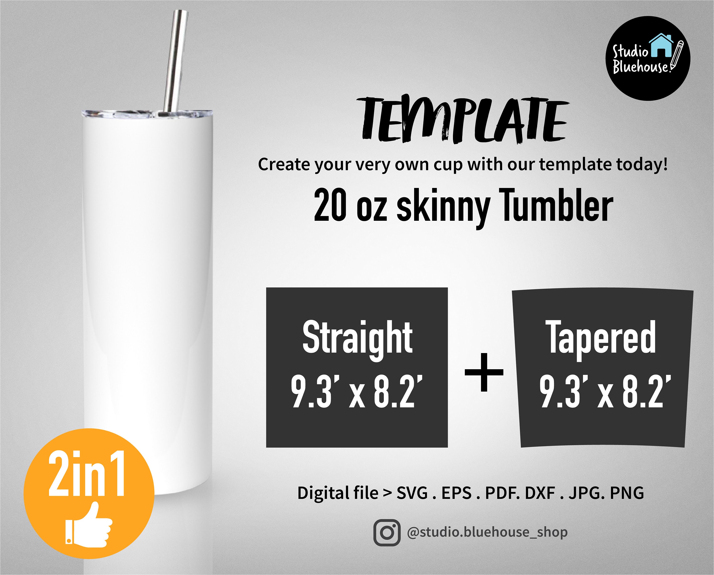 20 Oz Skinny Tumbler Template Template For Tumbler Full Wrap Etsy UK