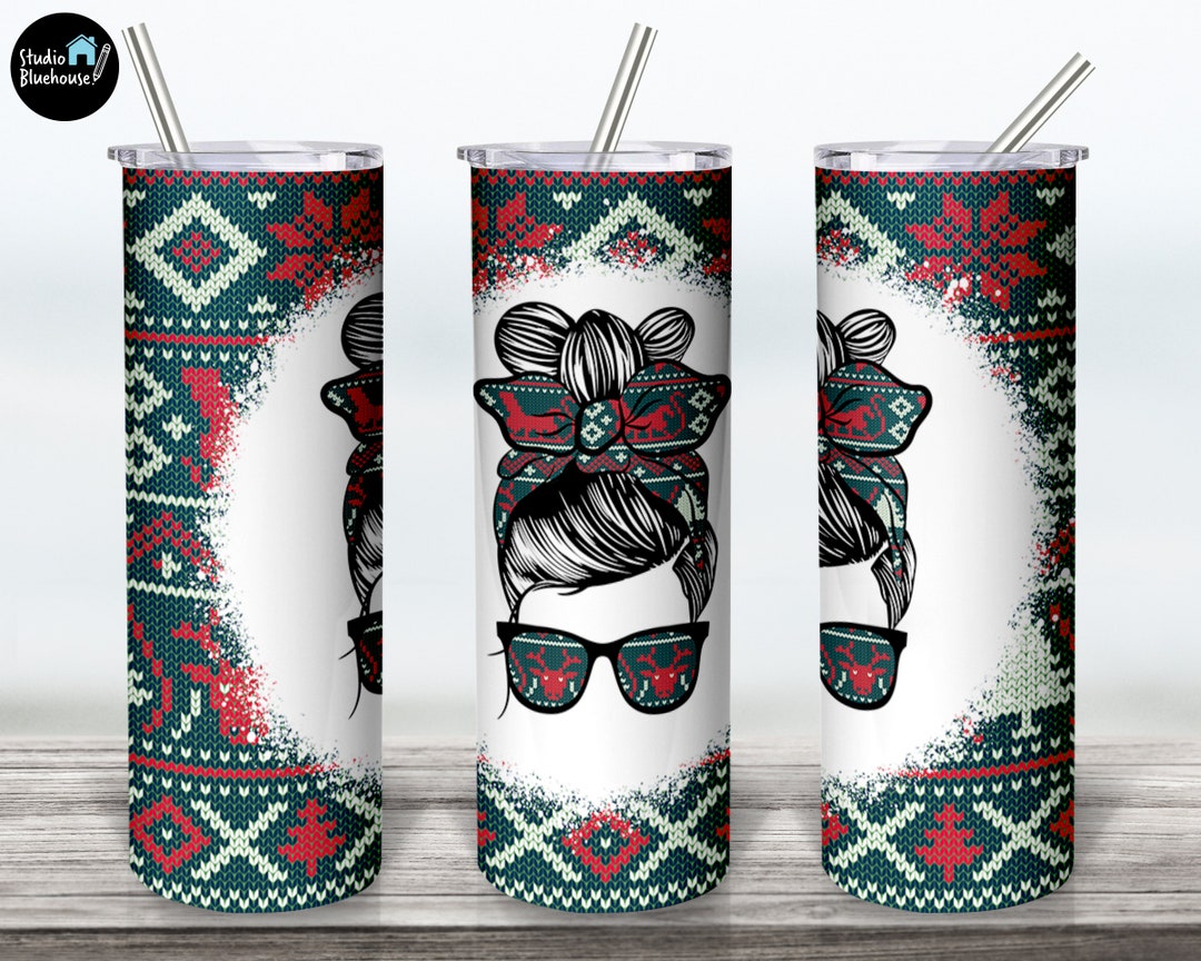 Frohe Weihnachten Mama png, Weihnachten Messy Mom Becher 20 oz Skinny
