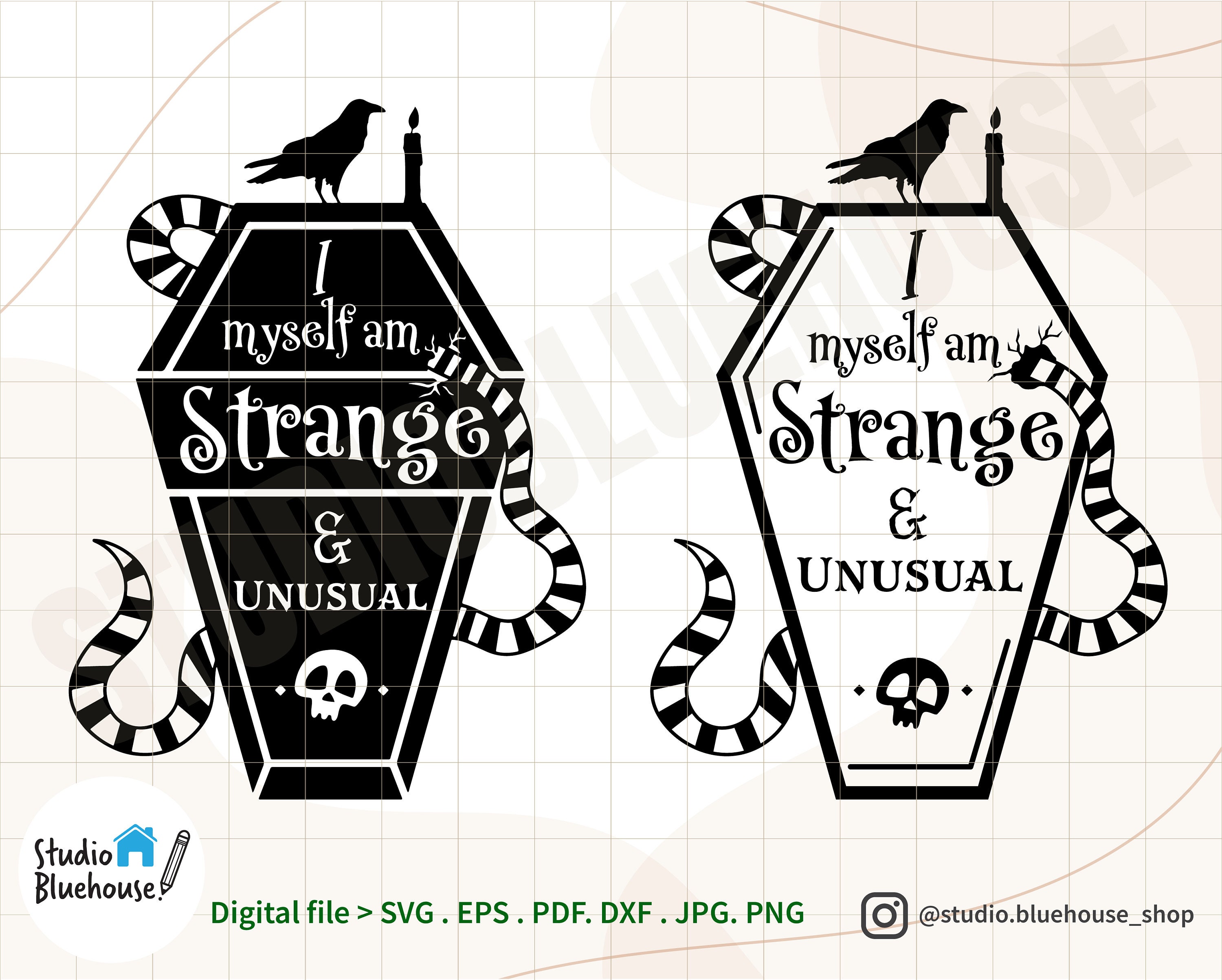 I Myself Am Strange & Unusual Svg Inspired by Beetlejuice Etsy